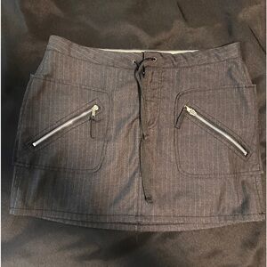 Dollhouse Black Grey Striped Miniskirt, Juniors 9/10